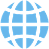 Globe icon representing global blockchain networks